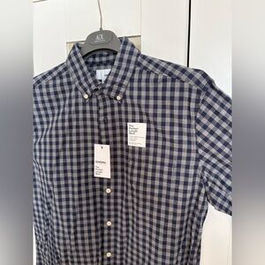Men's Sonoma Blue and Grey Checkered Shirt- Medium
